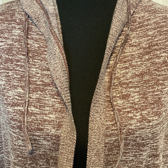 Sonoma Women’s Hoodie Cardigan Jacket SOFT sz L Wine Heather NWOT - Picture 2 of 5